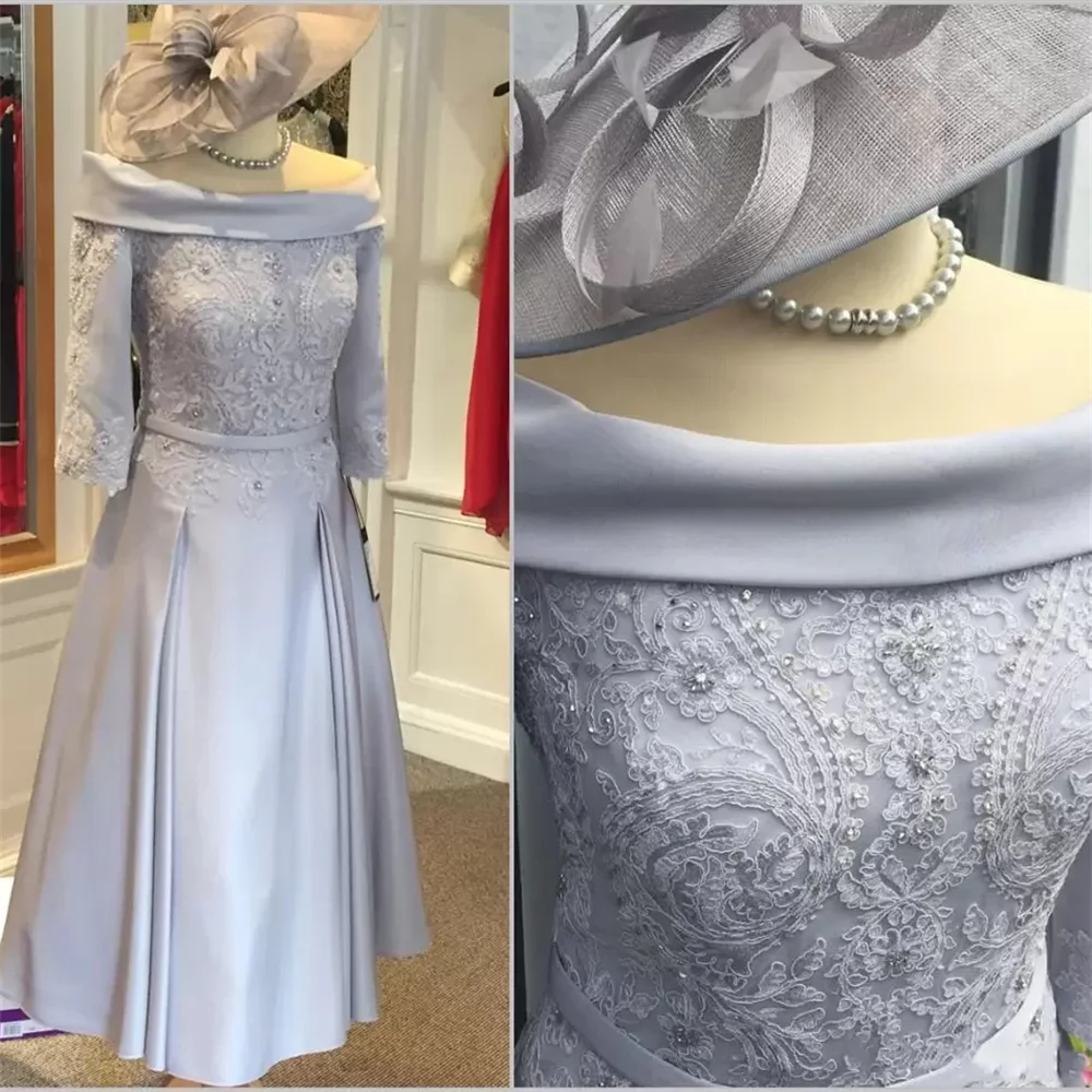 Vintage Short Mother of the Bride Dresses Half Sleeve Elegant Tea Length Beads Lace Satin Evening Wear Prom Wedding Guest Party
Vintage Short Mother of the Bride Dresses Half Sleeve Elegant Tea Length Beads Lace Satin Evening Wear Prom Wedding Guest Party