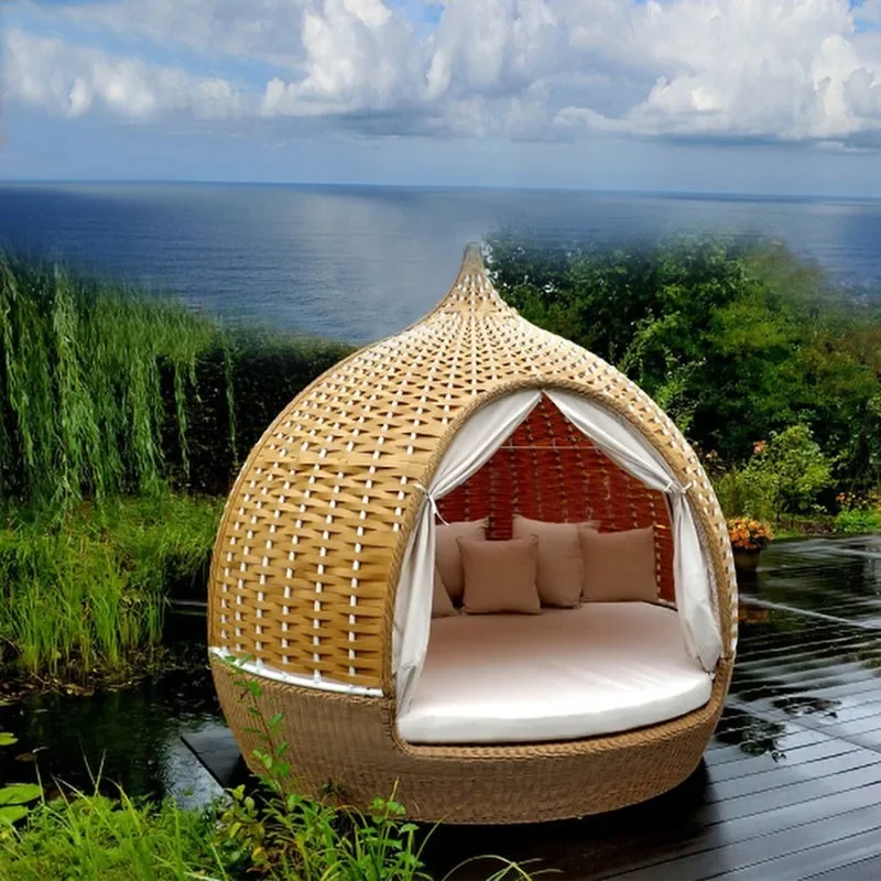 Outdoor birdcage sofa, rattan woven balcony, reclining terrace, round bed, villa, garden bird's nest lounger
Outdoor birdcage sofa, rattan woven balcony, reclining terrace, round bed, villa, garden bird's nest lounger
