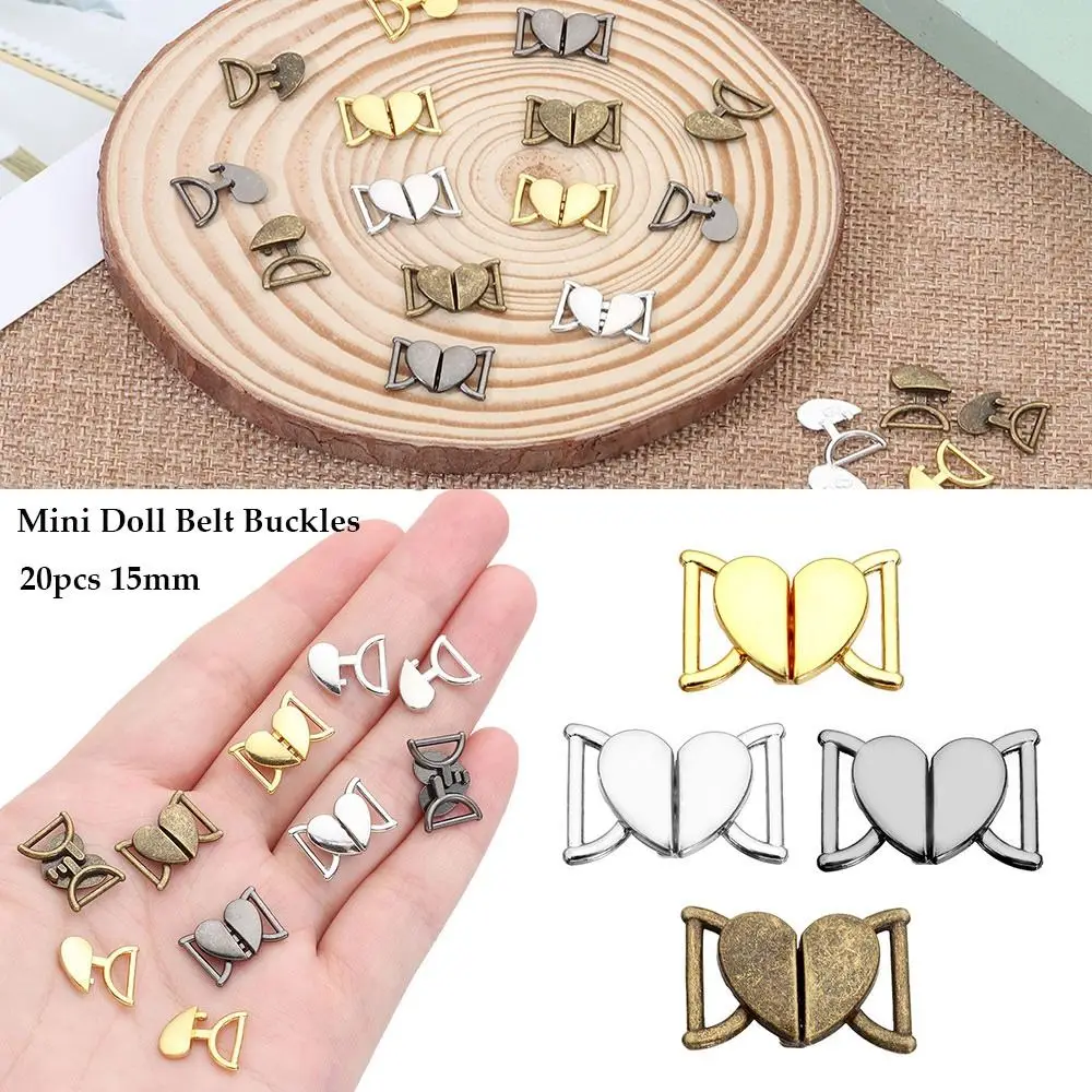 20Pcs 15mm Mini Ultra-small Tri-glide Buckle Heart Shape DIY Dolls Buckles Belt Buttons Doll Shoes Clothes Accessories
20Pcs 15mm Mini Ultra-small Tri-glide Buckle Heart Shape DIY Dolls Buckles Belt Buttons Doll Shoes Clothes Accessories