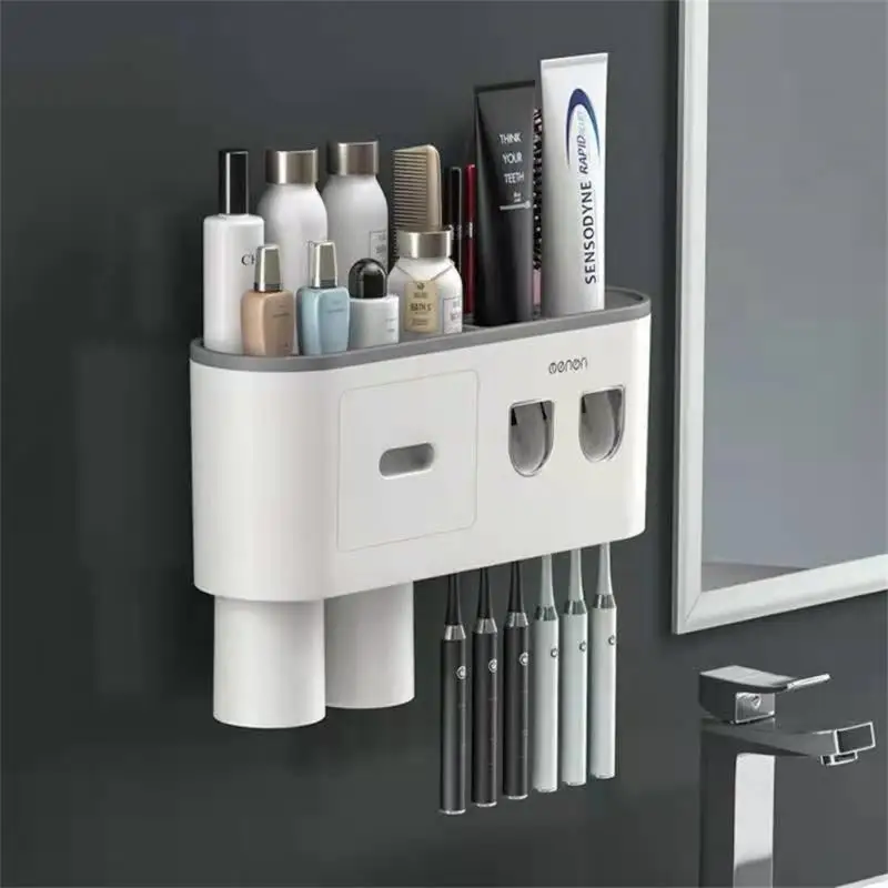 MENGNI-Magnetic Adsorption Inverted Toothbrush Holder Wall -Automatic Toothpaste Squeezer Storage Rack Bathroom Accessories
MENGNI-Magnetic Adsorption Inverted Toothbrush Holder Wall -Automatic Toothpaste Squeezer Storage Rack Bathroom Accessories