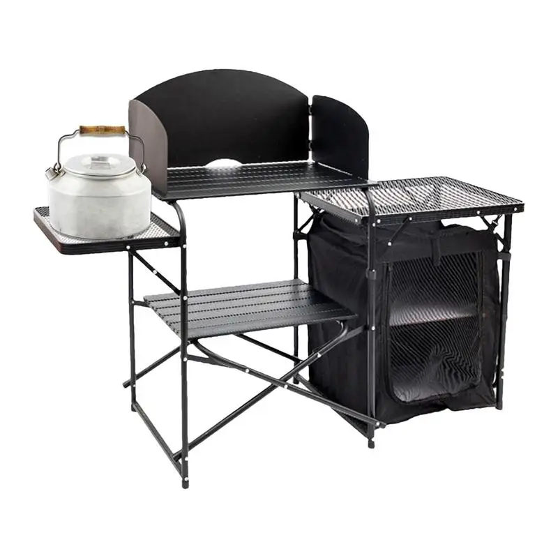 Camping Kitchen Station Folding Camping Aluminum Alloy With Weatherboard Multifunctional For BBQ Beach Hiking Camping Fishing
Camping Kitchen Station Folding Camping Aluminum Alloy With Weatherboard Multifunctional For BBQ Beach Hiking Camping Fishing