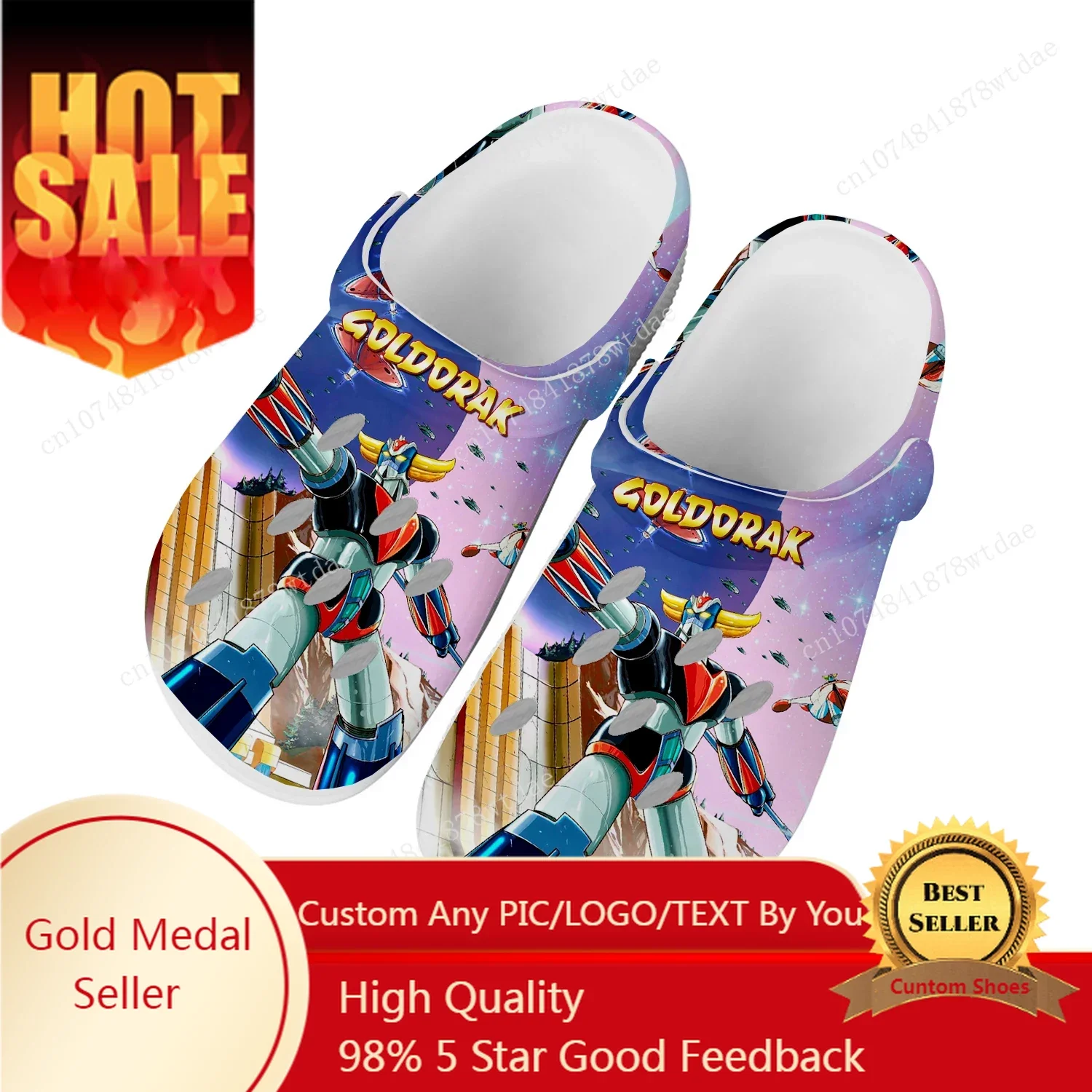 UFO Robot Goldrake GrendizerHome Clogs Men Women Teenager Customize Water Shoes Anime Cartoon Garden Beach Hole Slippers Sandals
UFO Robot Goldrake GrendizerHome Clogs Men Women Teenager Customize Water Shoes Anime Cartoon Garden Beach Hole Slippers Sandals