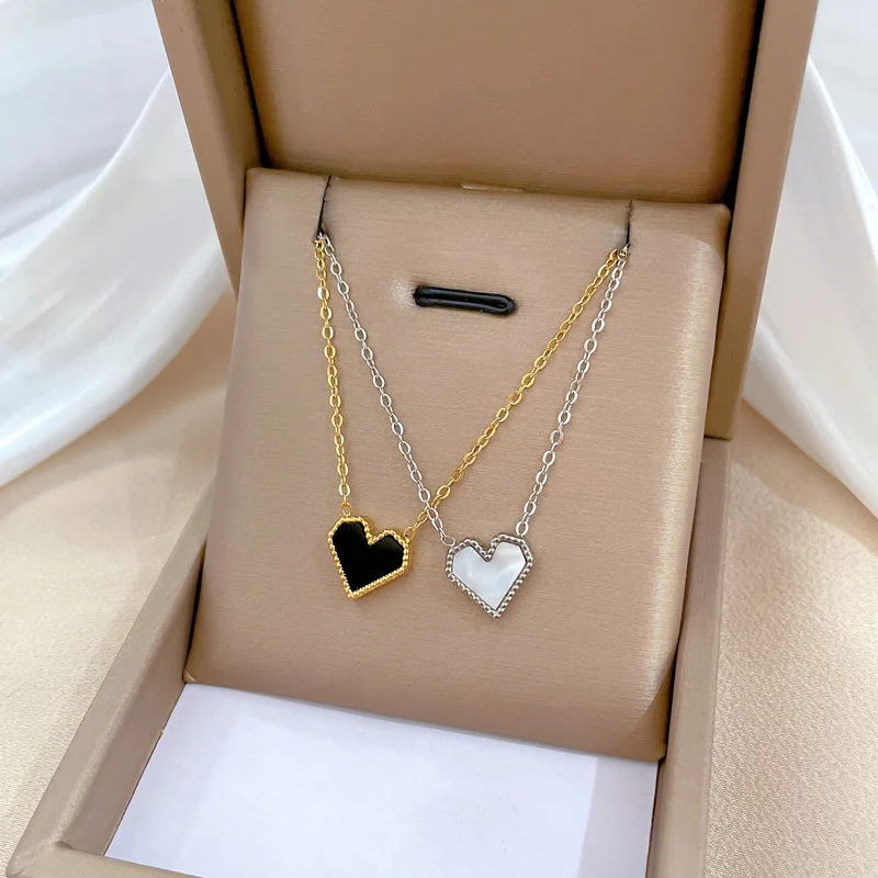 Fashion Simple Heart Pendant Necklace for Women's Jewelry Wedding Party Stainless Steel Chain Choker Summer Travel Gift Collar
Fashion Simple Heart Pendant Necklace for Women's Jewelry Wedding Party Stainless Steel Chain Choker Summer Travel Gift Collar