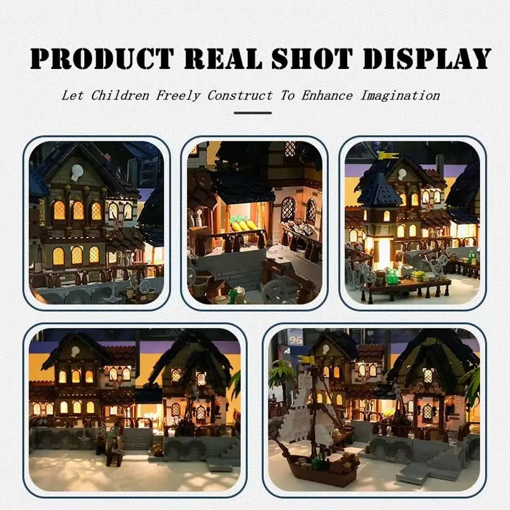 Creative IDEAS N STOCK 89152 Moc Medieval City Tavern View Construction Blocks Modular Building Adult Model Toys for Gift Set Creative IDEAS N STOCK 89152 Moc Medieval City Tavern View Construction Blocks Modular Building Adult Model Toys for Gift Set