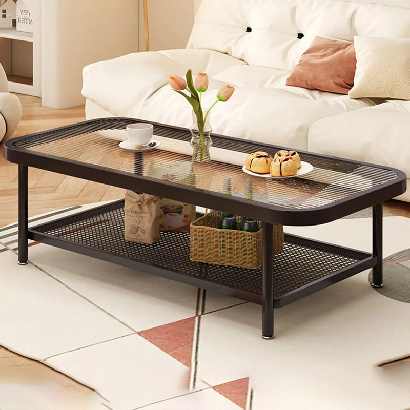

Стеклянный журнальный столик Бесплатная доставка Прозрачный Простой прямоугольный черный боковой столик минималистичный уникальный стол вспомогательная мебель для дома