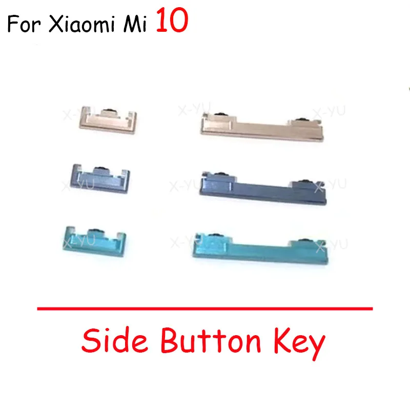 

10PCS For Xiaomi Mi 10 10S 10T Pro Lite Power Button ON OFF Volume Up Down Side Button Key