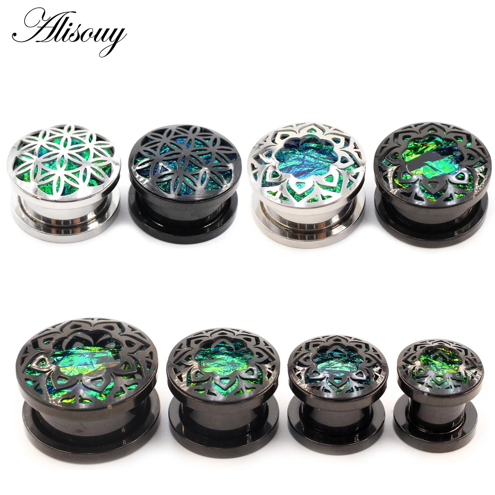 Alisouy 2PC Stainless Steel Opal Stone Ear Expander Plating Black Pulley Piercing Ear Expander Jewelry Gauges 8mm-25mm
Alisouy 2PC Stainless Steel Opal Stone Ear Expander Plating Black Pulley Piercing Ear Expander Jewelry Gauges 8mm-25mm