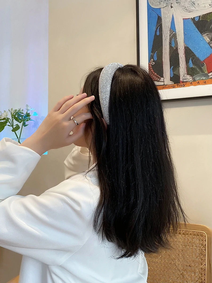 

Girl Headband Rhinestone Crystal Korean Valentine's Day Headbands Wide Makeup Hair Band Hair Accessories for Women Free Shipping