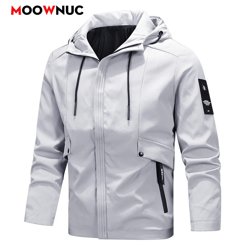 

Autumn Men's Jacket Male Spring Casual Coat Overcoat Windbreaker Outdoors Youth Windproof Hombre Coveral Plus Size Brand MOOWNUC
