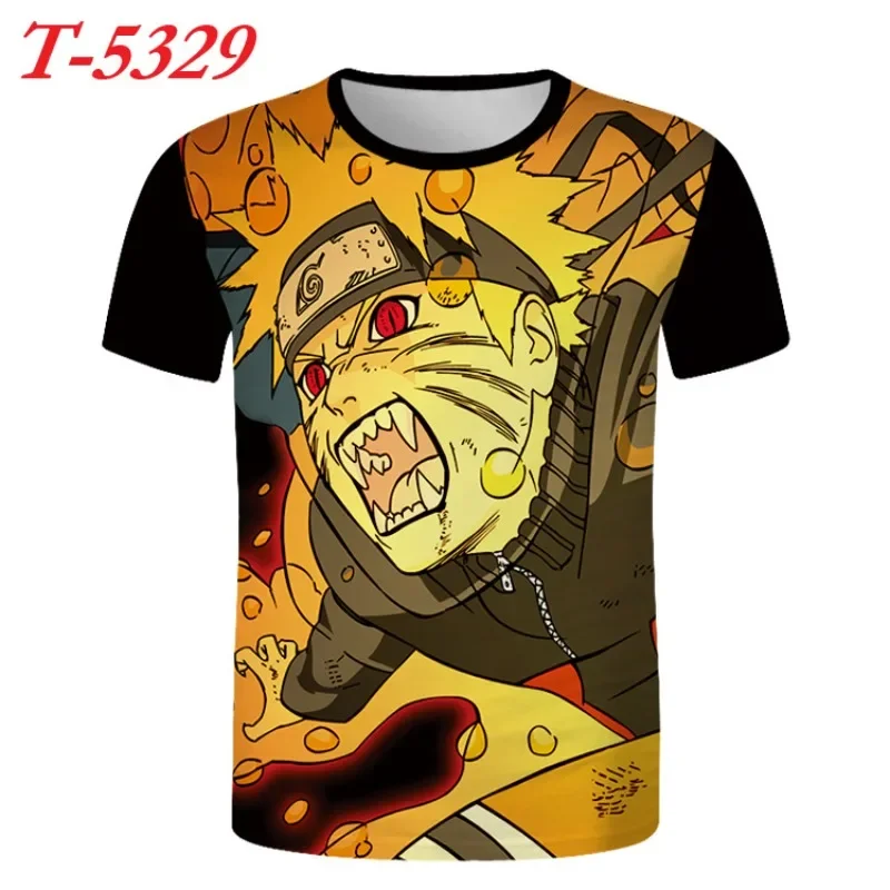 

Naruto 3D Digital Printing Short-sleeved T-shirt Men's and Women's Tops Comfortable Casual Fashion Trend Youth Tops