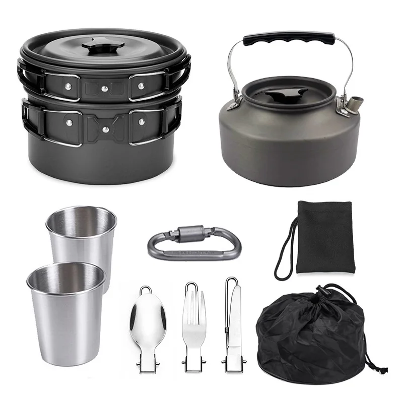 Camping Cookware Kit Cooking Set Travel Tableware 2-3 People Outdoor Teapot Pot Set Combination Camping Folding Pot Cooker Set
Camping Cookware Kit Cooking Set Travel Tableware 2-3 People Outdoor Teapot Pot Set Combination Camping Folding Pot Cooker Set