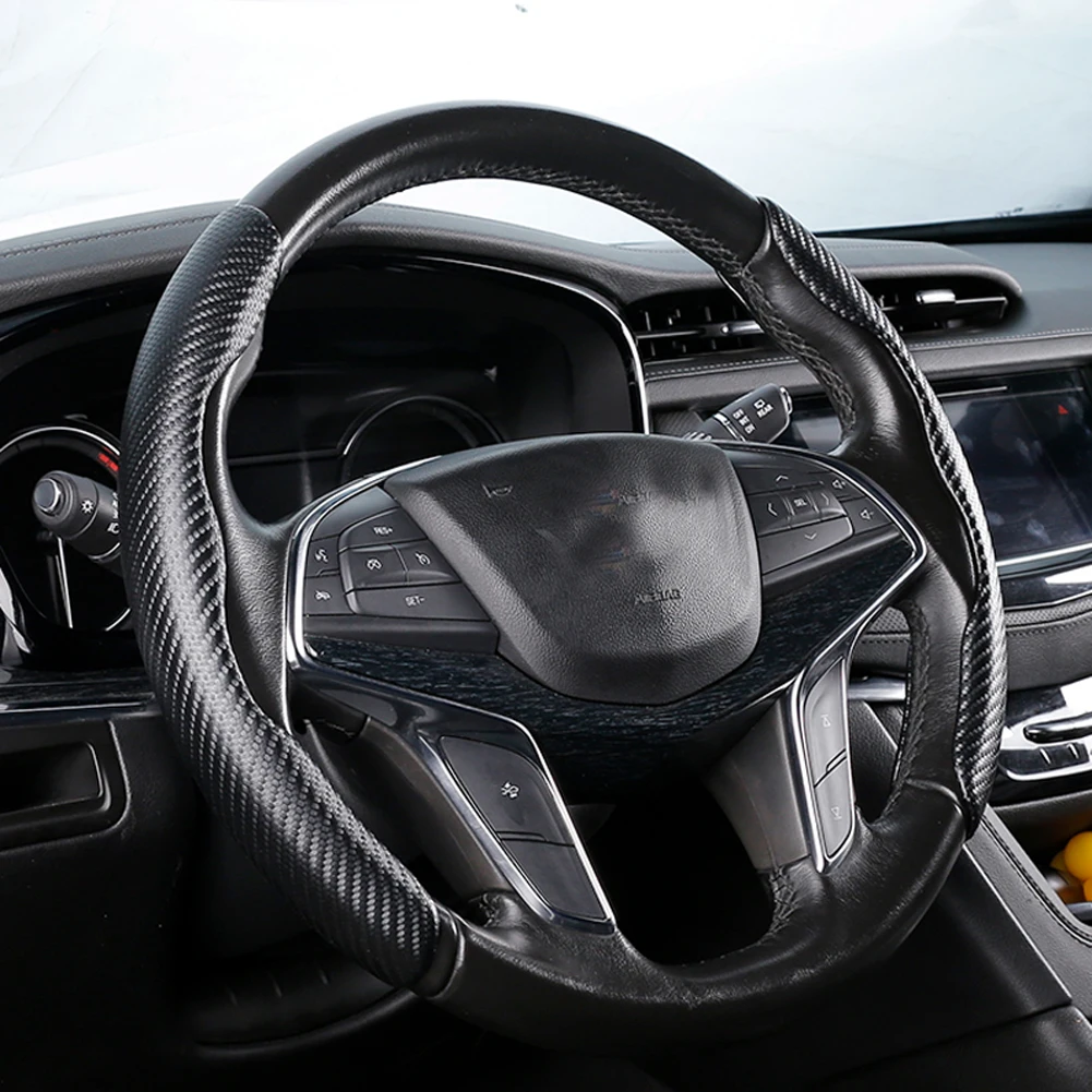 Car Steering Wheel Cover Anti Slip Carbon Fiber Steering Covers Universal Auto Car Styling Decoration Accessories
Car Steering Wheel Cover Anti Slip Carbon Fiber Steering Covers Universal Auto Car Styling Decoration Accessories