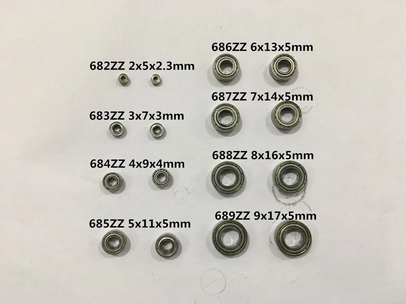 5-10pcs 682ZZ 683ZZ 684ZZ 685ZZ 686ZZ 687ZZ 688ZZ 689ZZ Mini Bearing Metal Sealed Miniature Bearing Ball Bearings
5-10pcs 682ZZ 683ZZ 684ZZ 685ZZ 686ZZ 687ZZ 688ZZ 689ZZ Mini Bearing Metal Sealed Miniature Bearing Ball Bearings