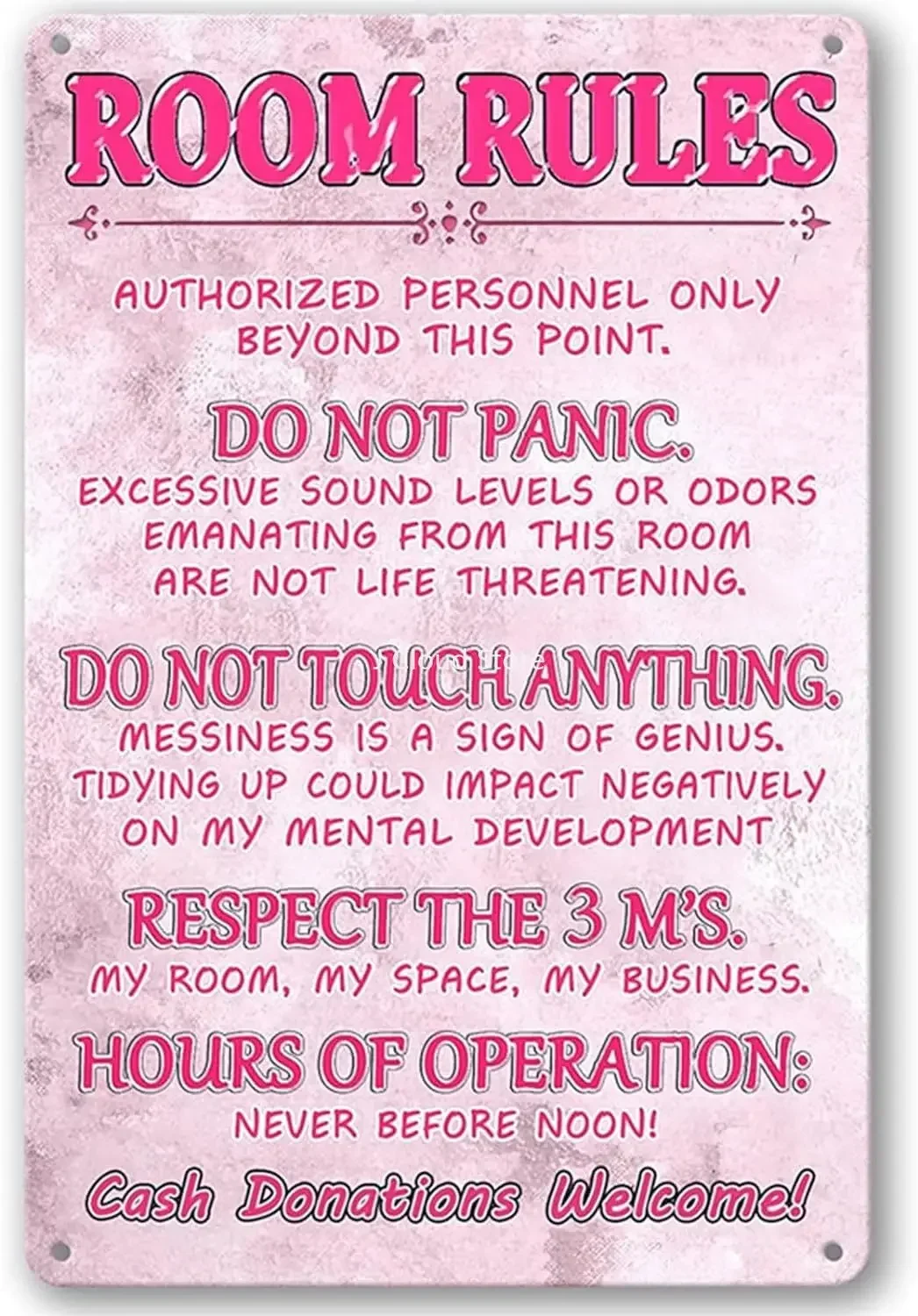 

Pink Room Decor For Teen Girls Room Rules Sign Bedroom Door Decor Cute Stuff Fun Room Signs For Teen Girl Aesthetic Cool