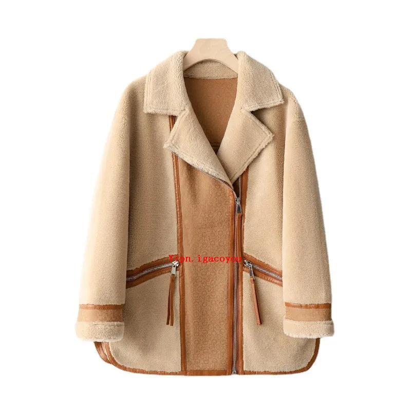 Winter New Lambswool Coat Women Korean Fashion Zipper Warm Fur Jacket Female Loose Granular Sheep Velvet Overcoat Ladies H2627
Winter New Lambswool Coat Women Korean Fashion Zipper Warm Fur Jacket Female Loose Granular Sheep Velvet Overcoat Ladies H2627