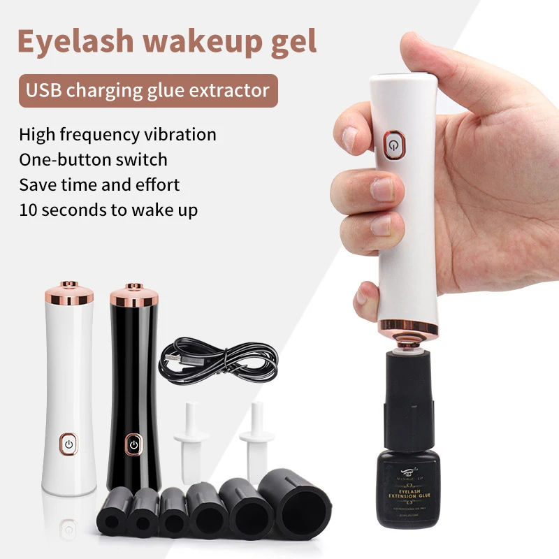 

Usb Charge Eyelash Glue Shaker Machine For Nail Polish Tattoo Ink Pigment Liquid Electric Shaking Wake-Up Device Lash Extension