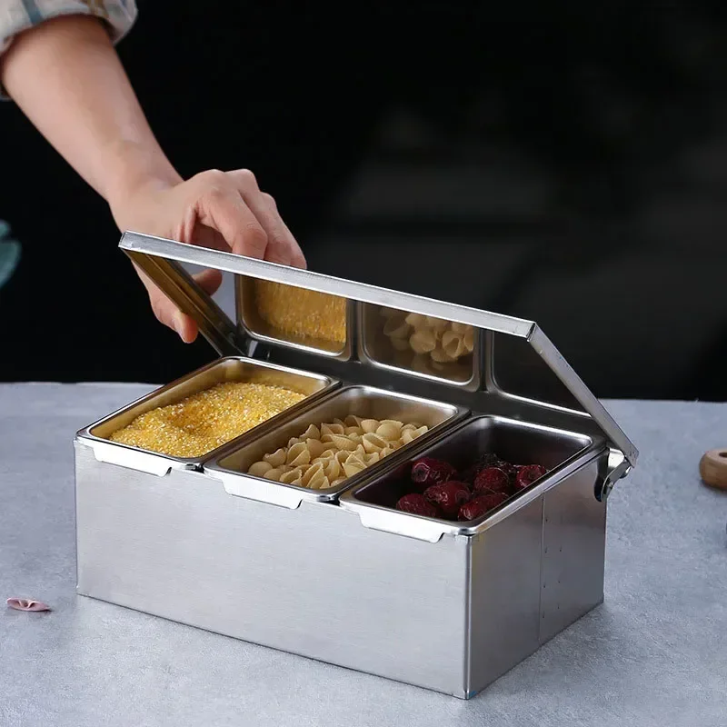 Box Salt Ingredients Sauce Seasoning Section Steel Pizza Storage Cheese Stainless 3/4/5 Snack Tool Making Sugar
Box Salt Ingredients Sauce Seasoning Section Steel Pizza Storage Cheese Stainless 3/4/5 Snack Tool Making Sugar