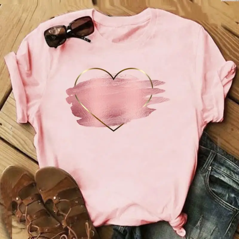 Watercolor Love Heart Sweet Fashion Short Sleeve Print T Shirt Tee Basic Clothing Summer Top Graphic T-shirt Women Clothes Tide
Watercolor Love Heart Sweet Fashion Short Sleeve Print T Shirt Tee Basic Clothing Summer Top Graphic T-shirt Women Clothes Tide