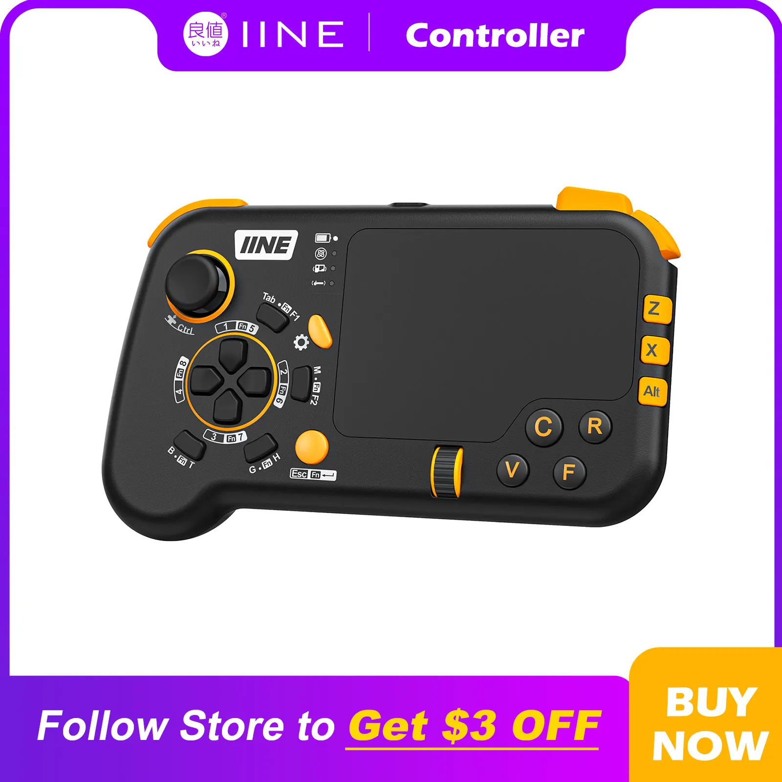 

IINE Ungrade Wireless Mouse-Pad Controller As Keyboard and Mouse Combo Set with Touchpad