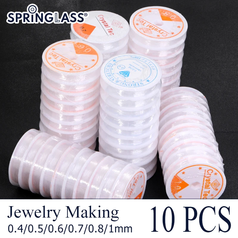 5/10 Rolls Clear Polyester Elastic Bracelet String Cord Stretch Bead Wire for Jewelry Making and Bracelet DIY Craft 0.4-1mm
5/10 Rolls Clear Polyester Elastic Bracelet String Cord Stretch Bead Wire for Jewelry Making and Bracelet DIY Craft 0.4-1mm