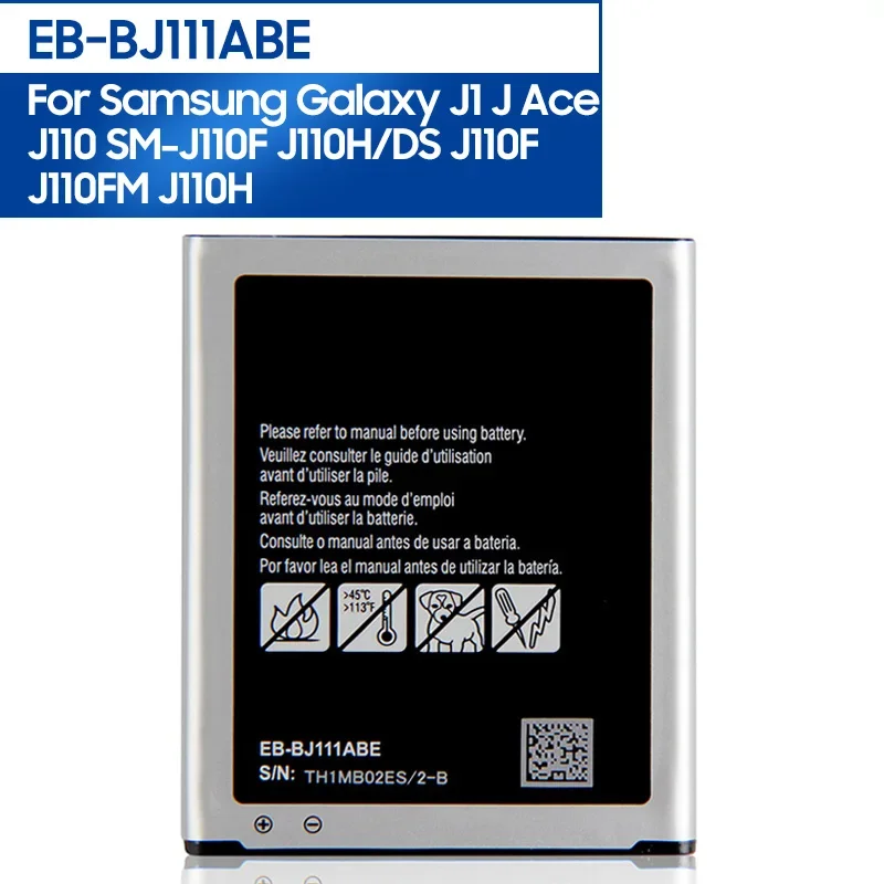 

Replacement Phone Battery EB-BJ111ABE For Samsung Galaxy J1 J Ace J110 J110F J110H J110FM 4G version 1800mAh
