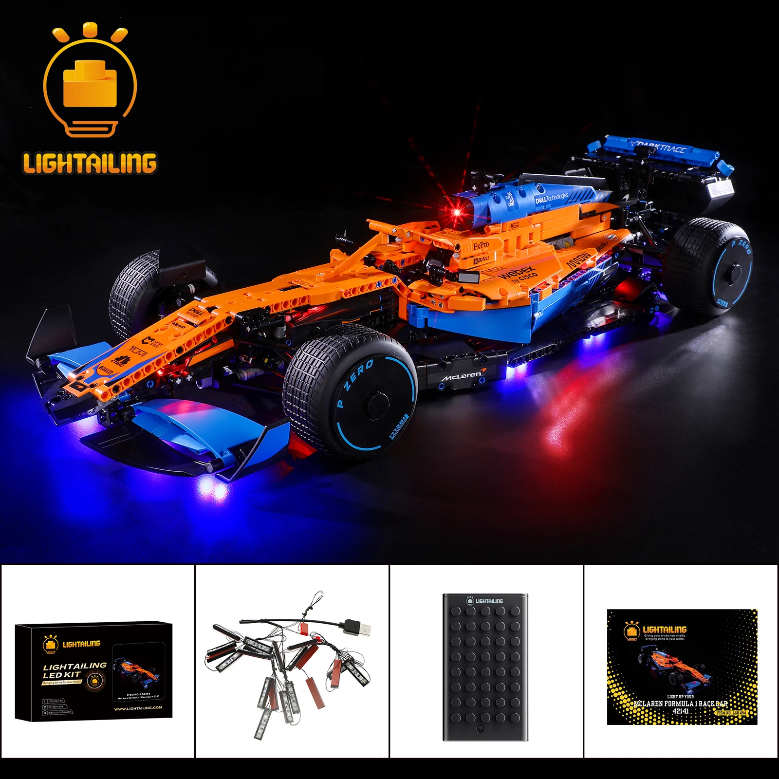 LIGHTAILING LED Light Kit for 42141 Formula 1 Race Car Building Blocks Set (NOT Include the Model) Bricks Toys for Children
LIGHTAILING LED Light Kit for 42141 Formula 1 Race Car Building Blocks Set (NOT Include the Model) Bricks Toys for Children
