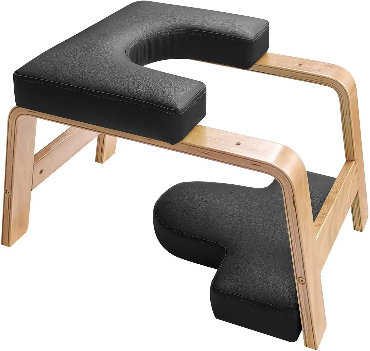 Wooden Yoga Headstand Bench Multi-Function Yoga Wood Stand Inversion Chair Yoga Inverted Stool with PU Pad
Wooden Yoga Headstand Bench Multi-Function Yoga Wood Stand Inversion Chair Yoga Inverted Stool with PU Pad
