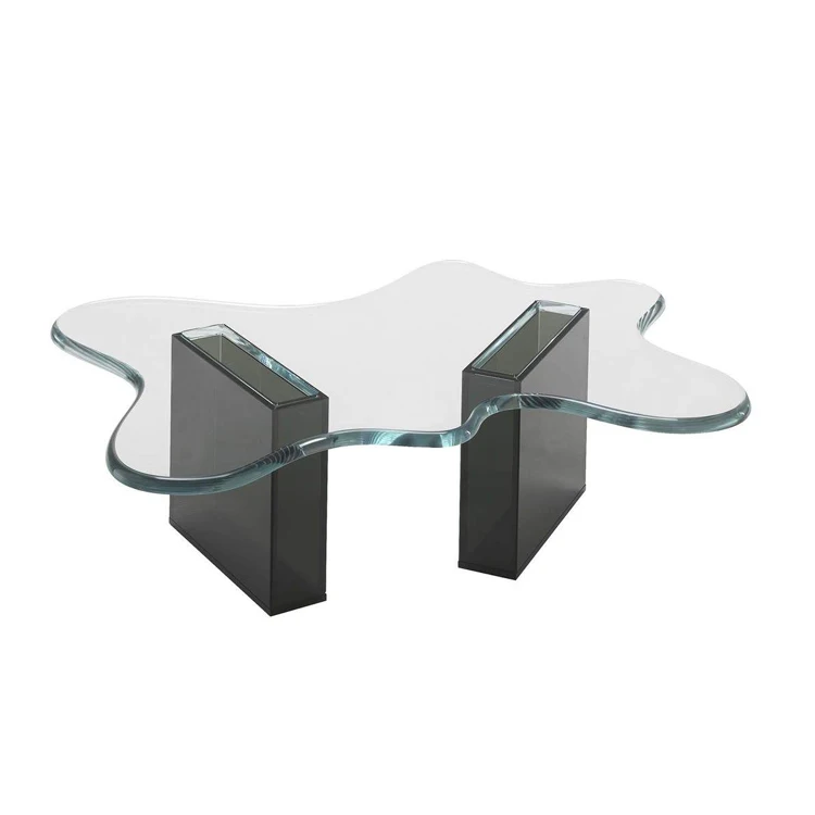 

Minimalist Special-Shaped Transparent Acrylic Water Flower-Shaped Tea Table Cloud Small Table Living Room Side Table