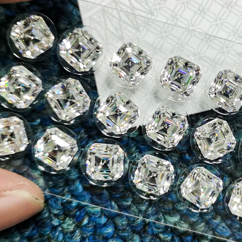 

5pcs/pack Asscher Emerald Pear Oval Cushion Radiant Marquise Cut Moissanite Bead D VVS1 Geometric Lab Diamond Loose Stone