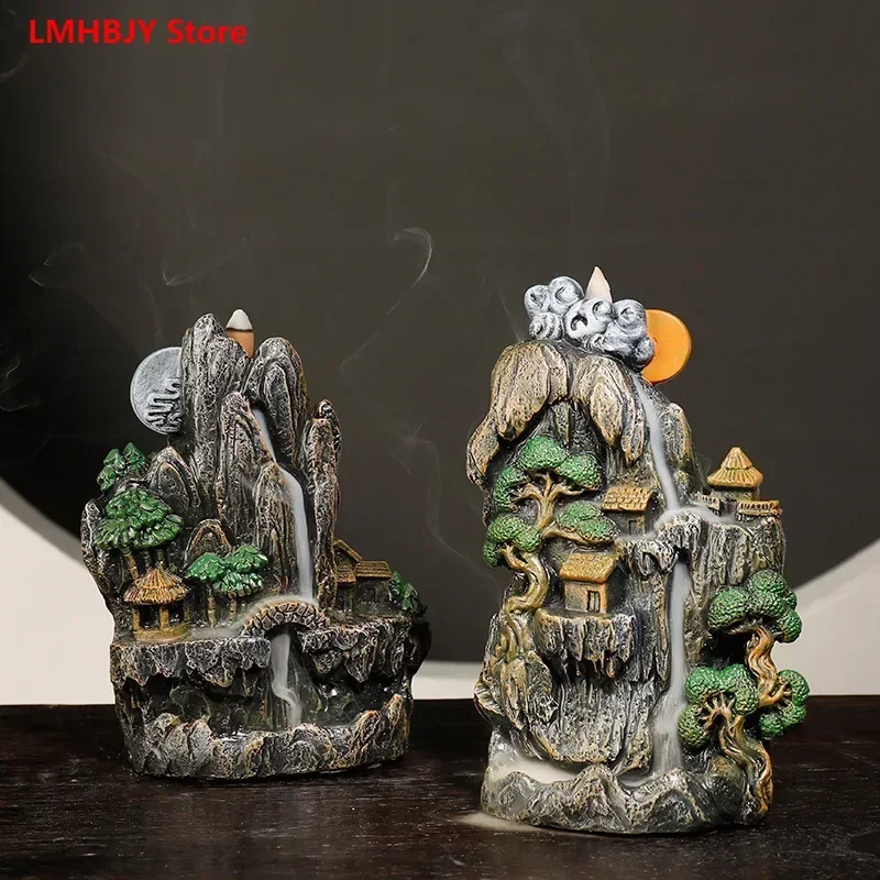 

LMHBJY Creative Backflow Incense Stove Resin Home Decoration Incense Stove Antique Sandalwood Agave Viewing Flowing Smoke
