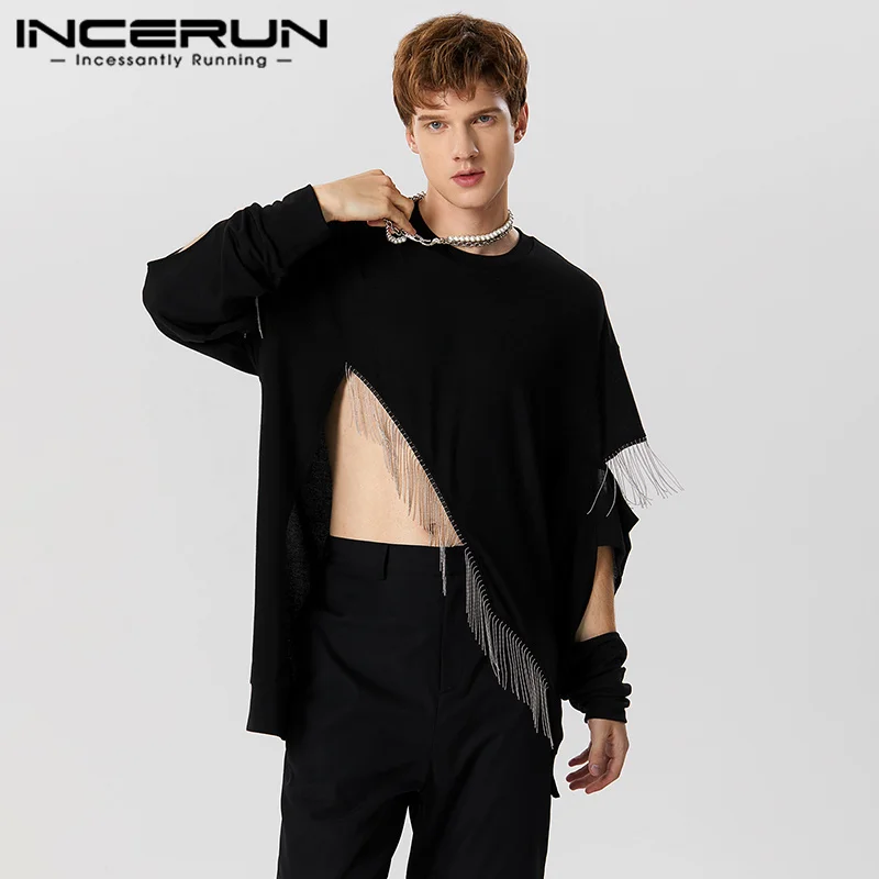 INCERUN Tops 2023 American Style Fashion Mens Hollowed Patchwork Tassel T-shirts Leisure Solid Loose Long Sleeved Camiseta S-5XL
INCERUN Tops 2023 American Style Fashion Mens Hollowed Patchwork Tassel T-shirts Leisure Solid Loose Long Sleeved Camiseta S-5XL