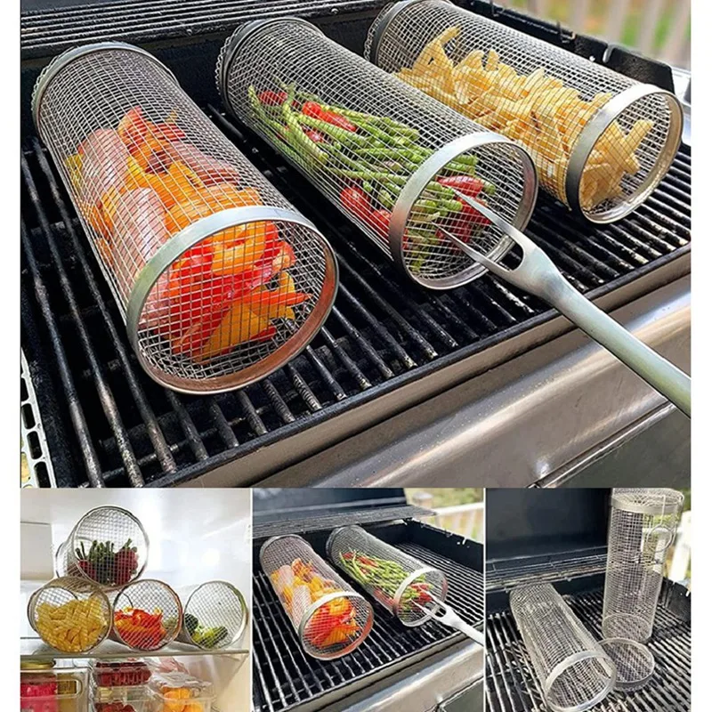 3PCS Barbecue Rolling Grill Basket BBQ Net Tube Grill Basket BBQ Campfire Grid Family Travel Camping Picnic Cookware
3PCS Barbecue Rolling Grill Basket BBQ Net Tube Grill Basket BBQ Campfire Grid Family Travel Camping Picnic Cookware