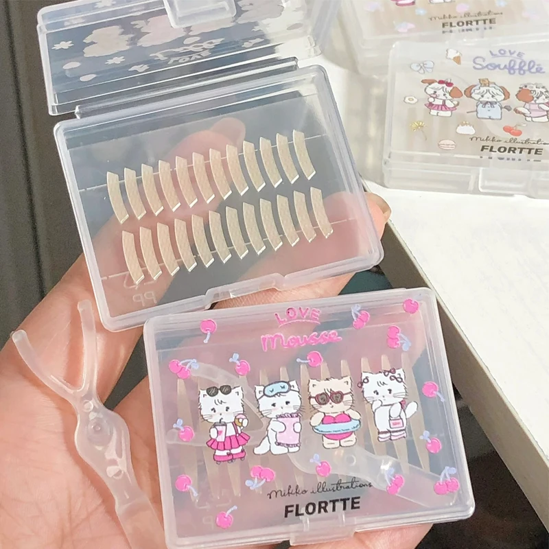

FLORTTE MIKKO Co Branded Mesh Skin Tone Double Eyelid Patch Natural Portable Tearable Invisible Double Eyelid Patch Makeup Tools