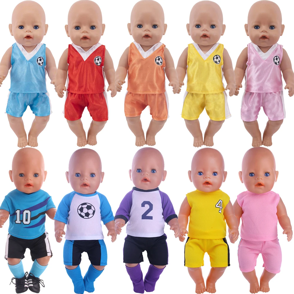 Unisex Football Jersey For 18Inch American Doll Clothes 43cm Reborn Baby Doll Our Generation Student Uniform Gift For Girls
Unisex Football Jersey For 18Inch American Doll Clothes 43cm Reborn Baby Doll Our Generation Student Uniform Gift For Girls
