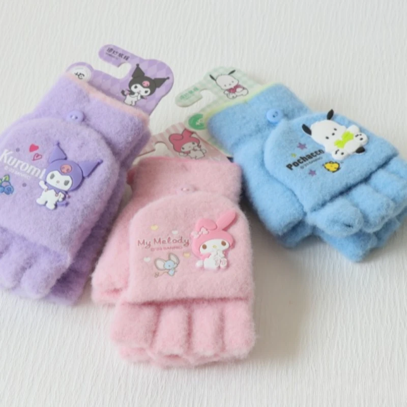Sanrio Anime Winter Warm Plush Gloves Kuromi My Melody Cute Cartoon Kawaii Pochacco Children Half-finger Gloves for Kids
Sanrio Anime Winter Warm Plush Gloves Kuromi My Melody Cute Cartoon Kawaii Pochacco Children Half-finger Gloves for Kids