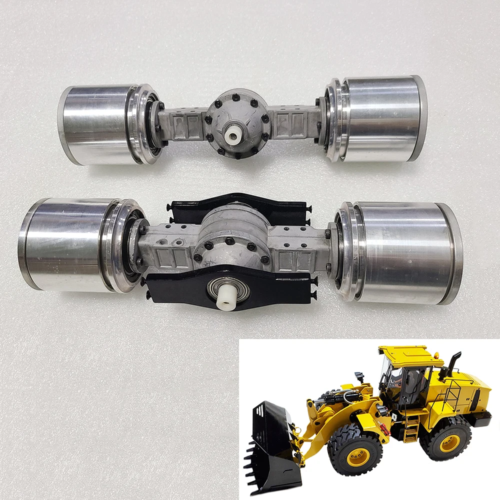 

980L RC Loader Axle 1/14 Hydraulic Wheel Loader Metal Reduction Axle Remote Control Car Accessories Front and Rear Axle