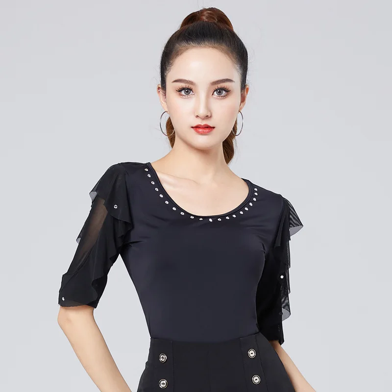 New Latin Dance Costumes For Women Mesh Gauze Bright Diamond Sexy Latin Practice Tops Rumba Tango Samba Cha Cha Dance Clothing
New Latin Dance Costumes For Women Mesh Gauze Bright Diamond Sexy Latin Practice Tops Rumba Tango Samba Cha Cha Dance Clothing