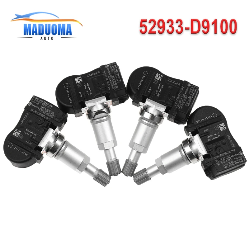 New 4Pcs 52933-D9100 52933D910 TPMS 433Mhz For Kia Sportage 2017 2018 2019 NIRO OPTIMA For HYUNDAI ELANTR Tire Pressure Sensor
New 4Pcs 52933-D9100 52933D910 TPMS 433Mhz For Kia Sportage 2017 2018 2019 NIRO OPTIMA For HYUNDAI ELANTR Tire Pressure Sensor