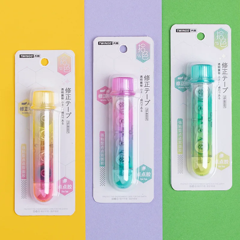 12 pcs/lot Transparen Gradient Double Headed Correction Tape Double-Sided Tapes Promotional Stationery gift School Office Supply
12 pcs/lot Transparen Gradient Double Headed Correction Tape Double-Sided Tapes Promotional Stationery gift School Office Supply