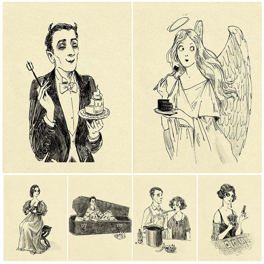 Demons And Angels Enjoying Delicious Food Vintage Wall Art Canvas Print Victorian Witch And Tell Fortune Teller Art Poster Print
Demons And Angels Enjoying Delicious Food Vintage Wall Art Canvas Print Victorian Witch And Tell Fortune Teller Art Poster Print