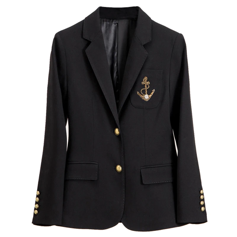 Women's Autumn Spring Black High-Quality Wool Slim Waist iron-free suit jacket back split shoulder pads
Women's Autumn Spring Black High-Quality Wool Slim Waist iron-free suit jacket back split shoulder pads