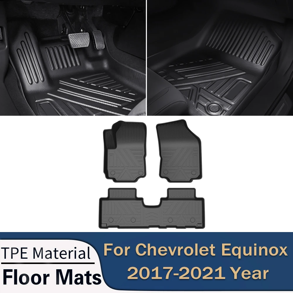 

Коврики для автомобиля Chevrolet Equinox 2017-2023, Нескользящие Коврики для ног из ТПЭ для любой погоды, подкладка для груза, коврик, аксессуары для багажника