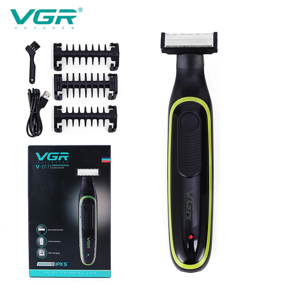 

VGR V-017 Professional Electric Shaver Beard Trimmer Wet Dry Razor Waterproof Rechargeable Electric Shavers for Men Grooming Kit