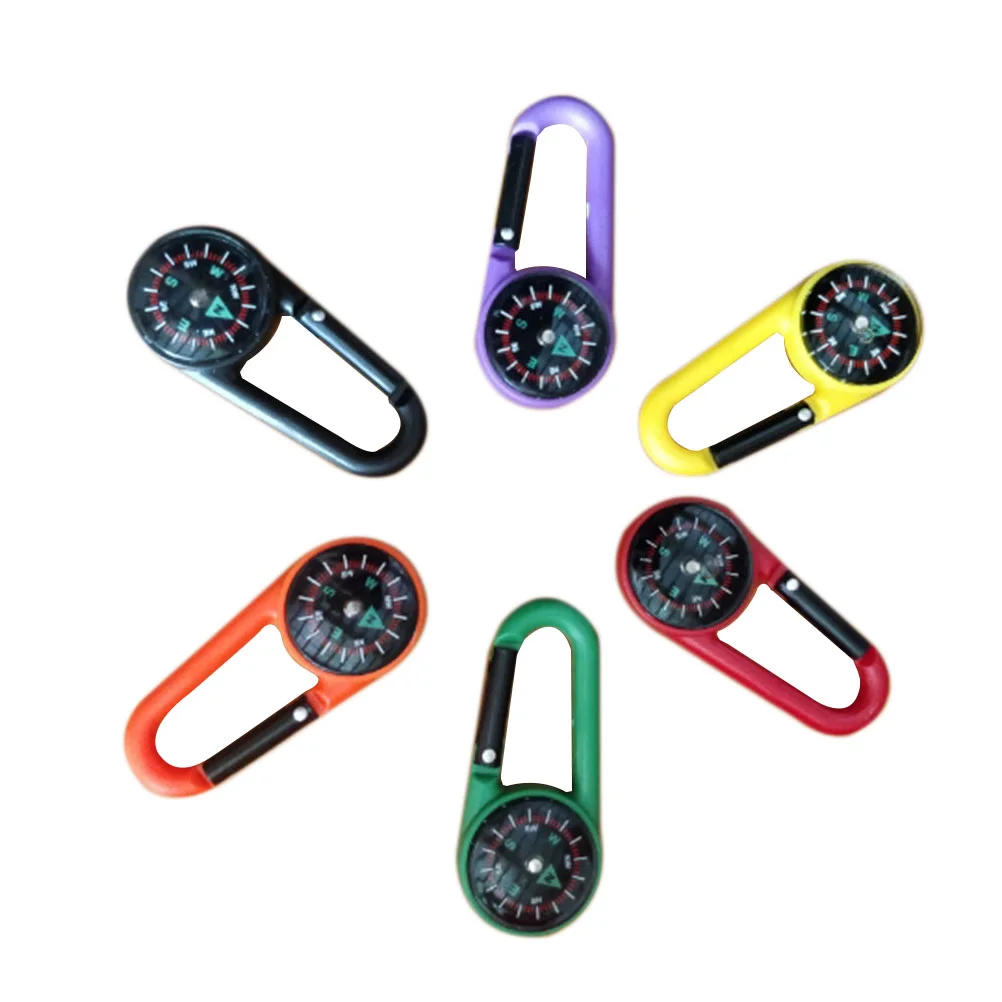 

24pcs Carabiner Compasses for Kids Compass Belt Clips Outdoor Camping School Prizes Party Favor ( Random Colors )