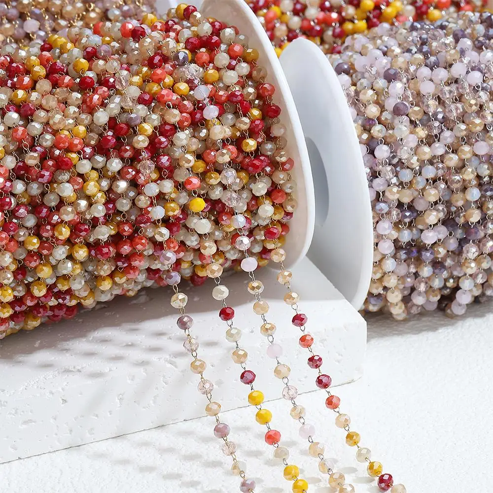 1Meter 3.5mm Crystal Stone Stainless Steel Chain Red Purple Beaded Chains for Sweater Chain Necklace Bracelet Jewelry Making DIY
1Meter 3.5mm Crystal Stone Stainless Steel Chain Red Purple Beaded Chains for Sweater Chain Necklace Bracelet Jewelry Making DIY