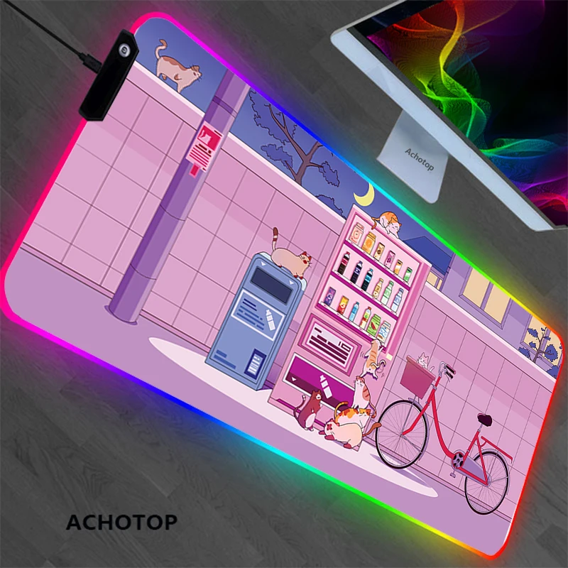 900x400mm RGB Pink Cats Mouse Pad Large Computer Keyboard Laptop LED xxxl Gaming Accessories Desk Mat Carpet mousepad cute rug
900x400mm RGB Pink Cats Mouse Pad Large Computer Keyboard Laptop LED xxxl Gaming Accessories Desk Mat Carpet mousepad cute rug