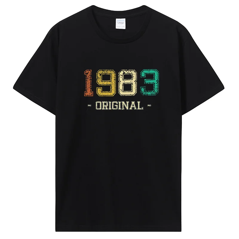 Men's T-Shirt Original Born In 1983 Fashion Cotton Tees Short Sleeve Old T Shirts O-neck Tops New Streetwear
Men's T-Shirt Original Born In 1983 Fashion Cotton Tees Short Sleeve Old T Shirts O-neck Tops New Streetwear