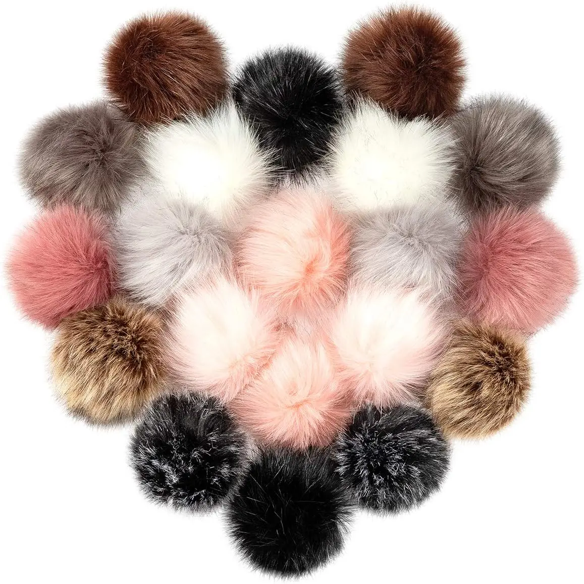 20 Pcs Faux Fur Pom Poms for Hats Fluffy Pom Poms with Elastic Loop for DIY Crafts, Removable Knitting Accessories for Shoes
20 Pcs Faux Fur Pom Poms for Hats Fluffy Pom Poms with Elastic Loop for DIY Crafts, Removable Knitting Accessories for Shoes