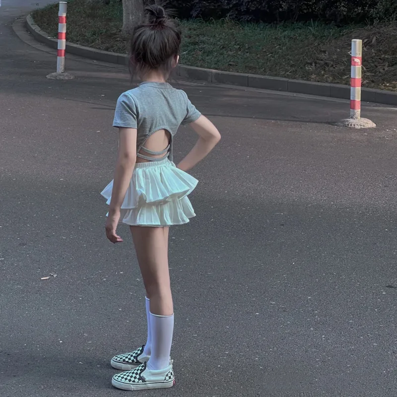 ChildrenTT-shirt2024Summer New Children's Clothing Children Western Style Waist-Leaking White Shirt Pleated Skirt Suit
ChildrenTT-shirt2024Summer New Children's Clothing Children Western Style Waist-Leaking White Shirt Pleated Skirt Suit