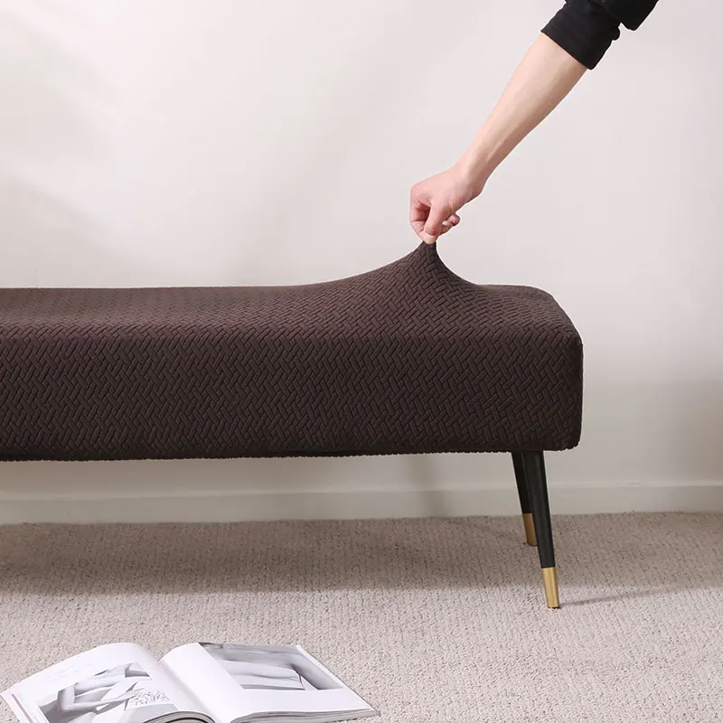 Housse de banc élastique en tissu polaire, antidérapante, amovible, lavable, pour siège de maison, salon, chambre à coucher, salle de Piano Housse de banc élastique en tissu polaire, antidérapante, amovible, lavable, pour siège de maison, salon, chambre à coucher, salle de Piano